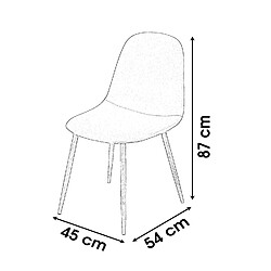 Toilinux Lot de 4 Chaises de table design scandinave Oslo - Taupe