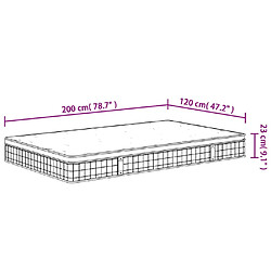 vidaXL Matelas à ressorts bonnell moyen 120x200 cm pas cher