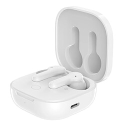 Boompods Bassline Compact Ecouteurs Sans Fil Bluetooth USB-C Intra-Auriculaire Résistant à l'Eau Blanc