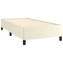 Avis vidaXL Cadre de lit sans matelas crème 90x190 cm similicuir