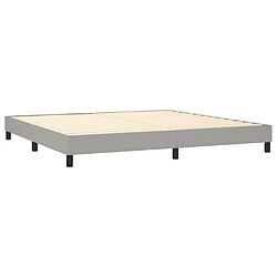 Acheter Maison Chic Lit Adulte - Lit simple Lit à sommier tapissier avec matelas moelleux - Meuble de Chambre - Gris clair 200x200cm Tissu -MN50944