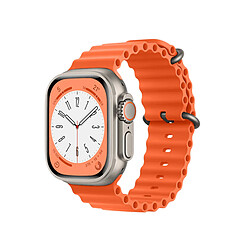 PHONECARE Bracelet Silicone Ocean Waves pour Apple Watch Series 8 - 45mm - Orange