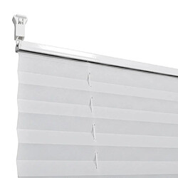 vidaXL Store plissé 100x125 cm Blanc pas cher