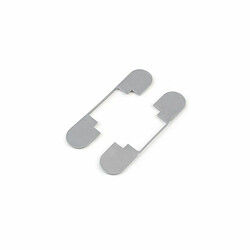 Emuca - Charnière invisible pour portes, Lot de 2 charnières invisibles pour portes lourdes, charge de 80 kg, ouverture de 180º, zamak, gris métallisé pas cher