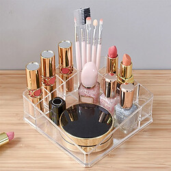 Avis Wewoo Boîte de maquillage de bureau Rouge à lèvres transparent de rangement multi-fonctions pour cosmétiques de café