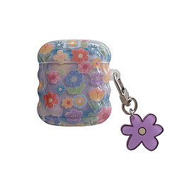 GUPBOO Airpods Coque Housse Étui Protecteur Compatible pour AirPods 3-Ins peinture à l'huile fleurs femme