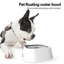 Avis Universal Chien Bol à eau Porter bol flottant Bol à eau pour chat Distributeur d'alimentation à eau lente Fontaine anti-débordement pour animaux de compagnie