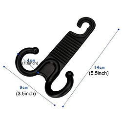 Acheter Wewoo 2 PCS Jeune Joueur Griffe noir Forme Durable Siège De Voiture Retour Crochet Tronc Sac Hanger Titulaire Auto Appui-Tête à Bagages