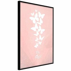 Paris Prix Affiche Murale Encadrée Butterfly Dream 20 x 30 cm Noir