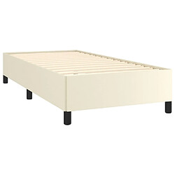 Avis vidaXL Cadre de lit sans matelas crème 80x200 cm similicuir