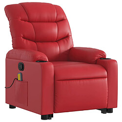 Avis Maison Chic Fauteuil Relax pour salon, Fauteuil inclinable de massage Rouge Similicuir -GKD73003