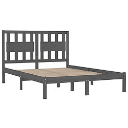 Acheter Maison Chic Lit adulte - Lit simple Cadre de lit,Structure du lit Contemporain Gris Bois de pin massif 200x200 cm -MN31123