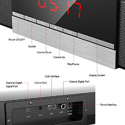 Universal Haut-parleur TV Bluetooth Subwoofer sans fil Télécommande Haut-parleur optique surround stéréo 4 * 15W pour Home Cinema | (noir)