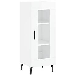 Acheter vidaXL Buffet haut Blanc brillant 34,5x34x180 cm Bois d'ingénierie