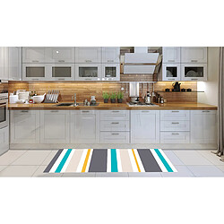 Alter Chemin de cuisine, 100% Made in Italy, Tapis antitache avec impression numérique, Chemin de table antidérapant et lavable, modèle Eboli, 140x52 cm