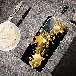 Coque en TPU antichoc, IMD Étoiles dorées pour votre Samsung Galaxy A23 5G