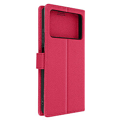 Avizar Étui Folio pour Xiaomi Redmi Note 11 Pro 5G Stand Vidéo Clapet Magnétique rose