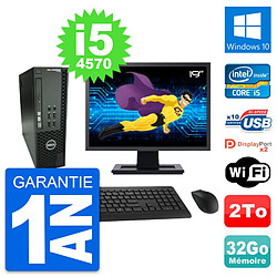 PC Dell T1700 SFF Ecran 19" Intel i5-4570 RAM 32Go Disque 2To Windows 10 Wifi - Occasion