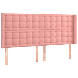 Avis Maison Chic Tête de lit scandinave à LED,meuble de chambre Rose 203x16x118/128 cm Velours -MN87608