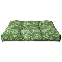 Acheter vidaXL Coussin de palette motif de feuilles 80x80x12 cm tissu