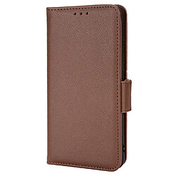 Etui en PU texture litchi, marron pour votre OnePlus Nord CE 2 5G