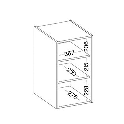 Acheter Tbs Meuble haut 1 porte battante - Décor chene sonoma - L 40 x P 31,6 x 72 cm - LASSEN