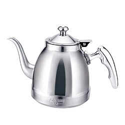 Camping extérieur en acier inoxydable teakettle cuisine théière argent 1.5l b