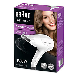 Braun Satin Hair 1 PowerPerfection HD180 1800 W Blanc