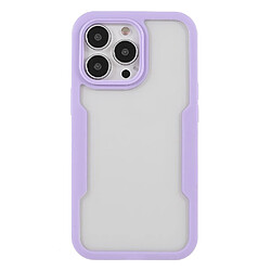 Coque en TPU + acrylique avec protection de l'objectif de l'appareil photo violet pour votre iPhone 13 Pro 6.1 pouces