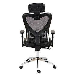 Avis Decoshop26 Fauteuil chaise de bureau sur roulettes pivotante appui-tête réglable synthétique gris 04_0001902