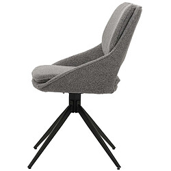 Acheter Mendler Lot de 6 chaises de salle à manger HWC-N73, chaise de cuisine, pivotante Auto-Return, tissu/textile Boucle (540g/m²) Oeko-Tex ~ gris