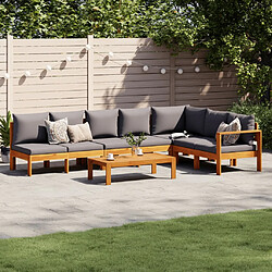 vidaXL Salon de jardin 5 pcs - Bois d'acacia solide