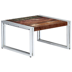 vidaXL Table basse 60x60x35 cm Bois de récupération massif