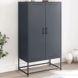 vidaXL Buffet haut anthracite 68,5x38,5x123,5 cm acier