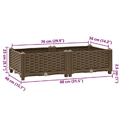 vidaXL Lit surélevé 80x40x23 cm Polypropylène pas cher