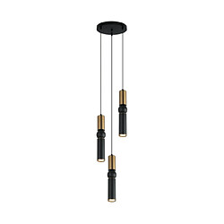 Luminaire Center Suspension Isidora Acier,Aluminium Noir, Bronze Antique