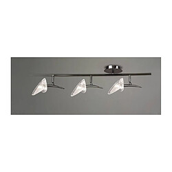 Luminaire Center Spot Flavia 3 Ampoules G9 avec Adjustable Heads, chrome noir