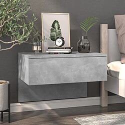 Maison Chic Table de chevet murale,Table de nuit Gris béton -MN39065 