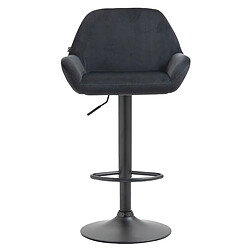 Non Tabouret de bar Braga velours noir