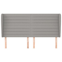 Avis Maison Chic Tête de lit scandinave avec oreilles,meuble de chambre Gris clair 163x23x118/128 cm Tissu -MN80189