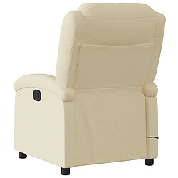 Acheter Maison Chic Fauteuil Relax pour salon, Fauteuil inclinable de massage électrique crème tissu -GKD89750