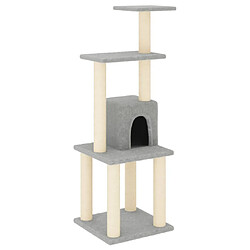 vidaXL Arbre à chat avec griffoirs en sisal Gris clair 105 cm