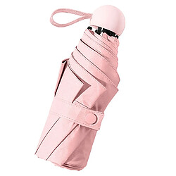 Protection UV solaire ultra légère de protection solaire ultra légère de parapluie de mini capsule portative - Rose