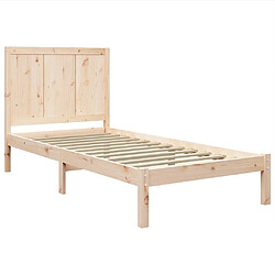 Acheter Maison Chic Lit adulte - Lit simple Cadre de lit,Structure du lit Contemporain Bois de pin massif 90x200 cm -MN78623