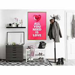 Paris Prix Affiche Murale Encadrée Ruby Heart 40 x 60 cm Or