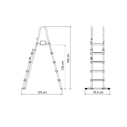 Échelle pour Piscine Hors-sol Bestway de 132 cm avec Plateforme