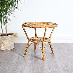 Table d'appoint Table basse en rotin - Indien - D55cm X H54cm+Sunnydays pas cher