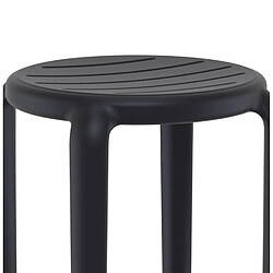 Alterego Tabouret de jardin mi-hauteur 'PEYA MINI' noir en matière plastique pas cher