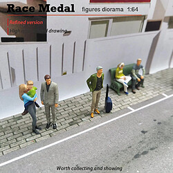 Acheter 4 Pièces 1/64 Miniature Minuscule Position Assise Personnes Scénario Diorama Jouet Groupe