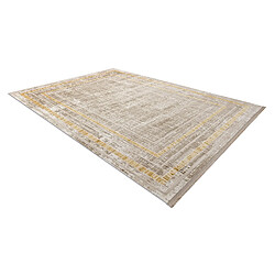 Acheter RUGSX Tapis moderne DUKE 51523 beige or - Cadre, structuré, très doux, franges 180x270 cm